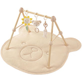 CottonBebe 4-in-1 wooden gym frame supports safe play and easy setup.