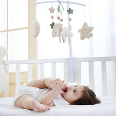 COTTONBEBE crib mobile lullaby music offers calm bedtime options.