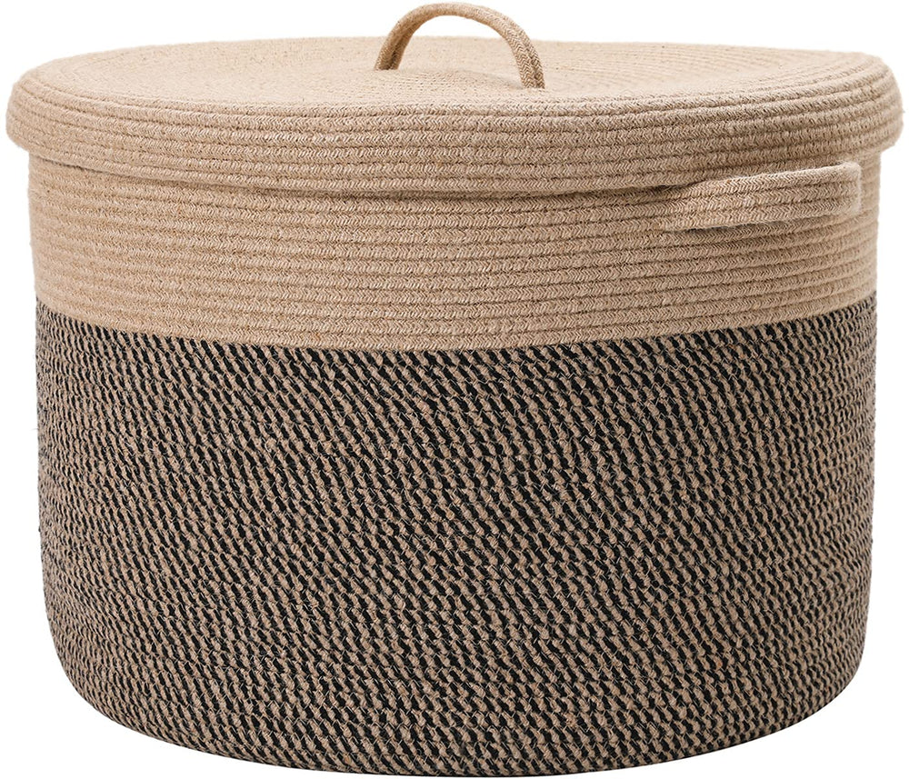 Cottonphant basket front view highlights sturdy structure for everyday storage.
