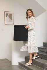 Cottonphant extra-large basket inside with towels demonstrates ample capacity.