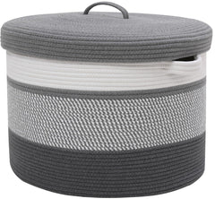 Cottonphant laundry basket with lid keeps clothes concealed and organized.