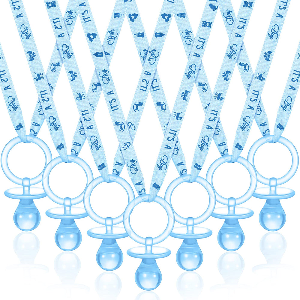 Coume 36-pcs baby shower pacifier necklace assembled; decorative party accessory.