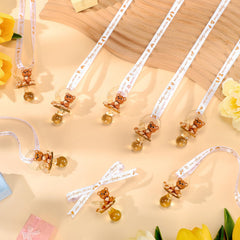 Coume pacifier necklace ribbon length shows comfortable wear and portable party access.