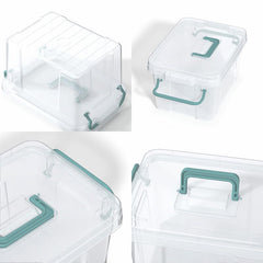 Covetree stackable plastic storage containers improve tool and hardware organization.