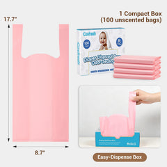 Covfresh diaper bags tie-handle close-up, easy hygienic disposal on the go