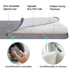 Cowiewie bassinet bedside sleeper uses 360-degree mesh for airflow and visibility.