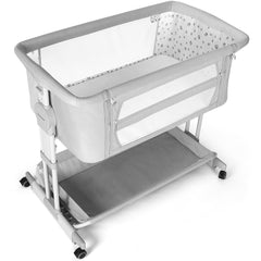 Cowiewie bassinet bedside sleeper 360° mesh for airflow and baby visibility.