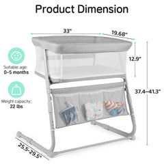 Cowiewie bassinet top-mattress-compatibility shows easy co-sleep setup