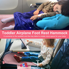 COZYBONDER airplane bed hammock footrest provides leg support for kids on board