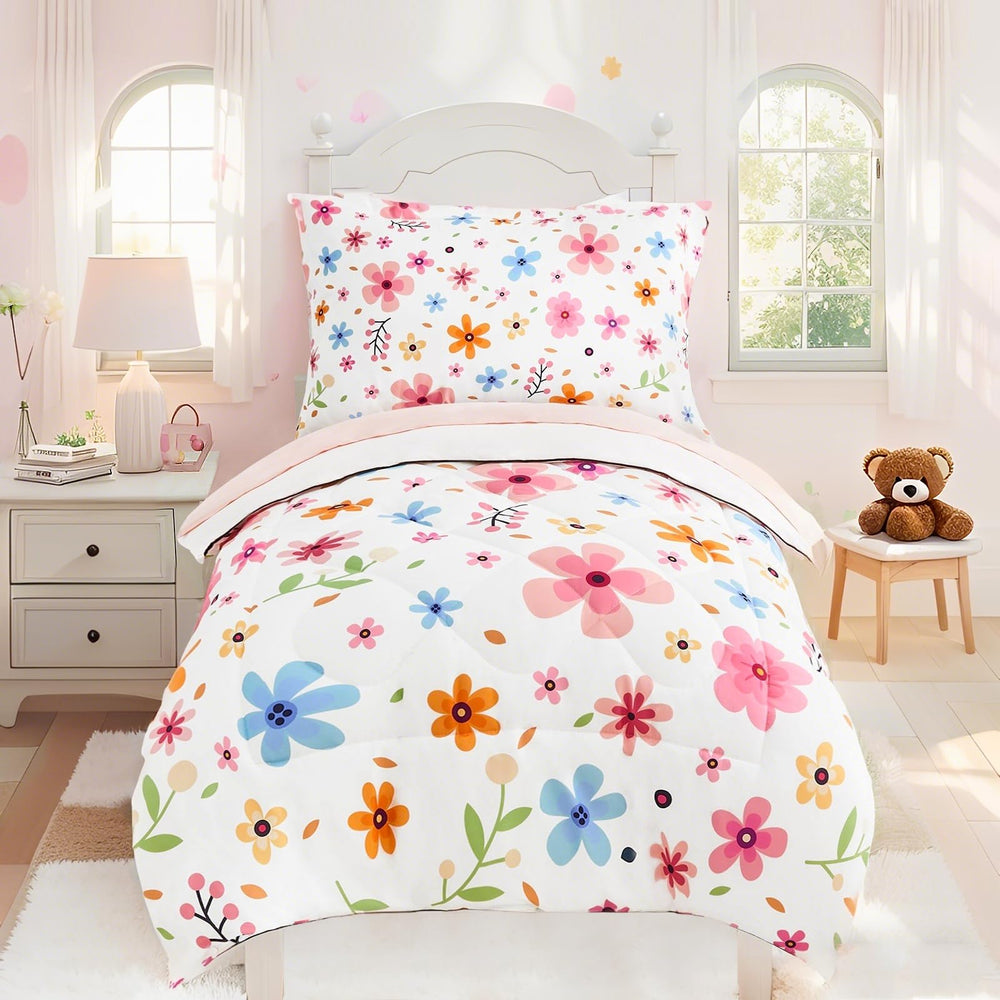 Cozyholy floral comforter offers soft microfiber for peaceful sleep.
