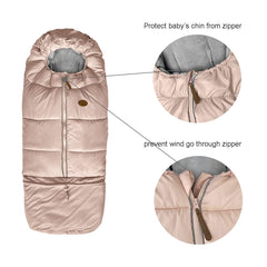 CozyMe footmuff front zip allows easy in and out access