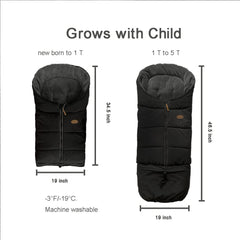 CozyMe footmuff length adjustable with detachable sections for 0โ5T.