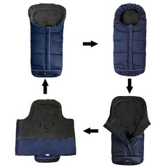 CozyMe footmuff safety harness slots ensure secure seating and peace of mind.