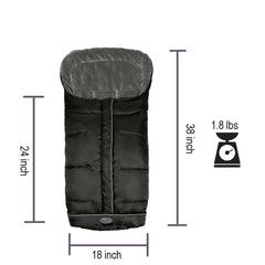 CozyMe stroller footmuff anti-slip back maintains position during vigorous movement