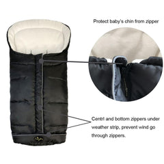 CozyMe three-seasons weather-resistant shell blocks wind and moisture for comfy rides.
