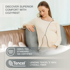 COZYREST Pregnancy Pillow Butterfly Support highlights adjustable contouring for belly and back comfort.