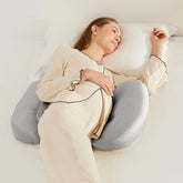 COZYREST pregnancy pillow cover closeup shows silky TENCEL for breathable cooling comfort.