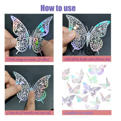 cpqakb 3D butterfly style2 4inch demonstrates versatile kid-room wall decor