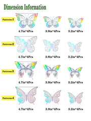 cpqakb 3D butterfly style3 5inch reveals color-shifted light reflections