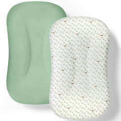 Cpzzkq baby lounger cover 2-pack green with silky fabric for gentle skin comfort