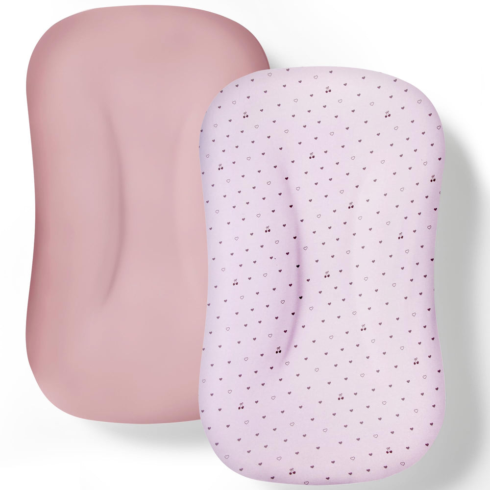 Cpzzkq baby lounger cover 2-pack in printed-and-solid styles for quick nursery refresh and easy cleanup.