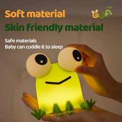 CQDAKET Frog Night Light rechargeable battery for cordless night illumination.