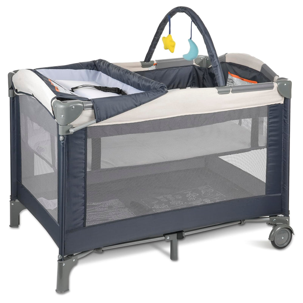 Cradlecare 3-in-1 pack and play bassinet open, cozy sleep space for newborns