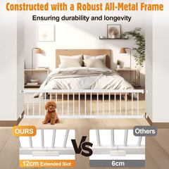 Crazydeer Metal Short Dog Gate pressure-mount in action with wall protection