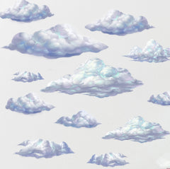 Create-A-Mural Sky Cloud Wall Decals brighten kids' rooms with a soft, easy-to-remove sky mural.