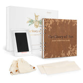 Creawoo wooden baby memory book cover shows craftsmanship and durable keepsakes