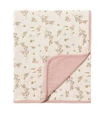 CREVENT baby blanket flower pattern full view ideal for gifting and everyday snuggling.