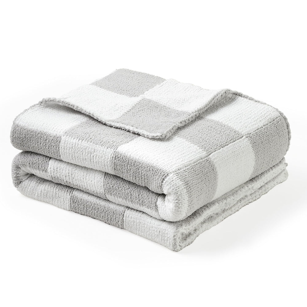 CREVENT cozy chenille baby blanket closeup fabric showing soft warmth for baby snuggles.