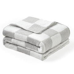 CREVENT cozy chenille baby blanket closeup fabric showing soft warmth for baby snuggles.