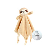 CREVENT cozy plush sloth head close-up for soothing tactile comfort.