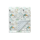 CREVENT fuzzy baby blanket dinosaur full view for all-season cozy snuggles.