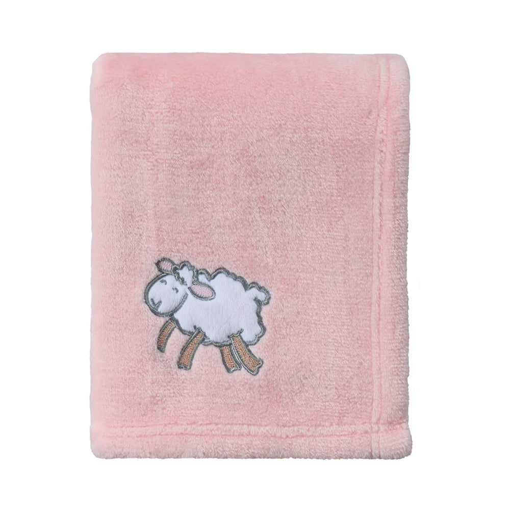 CREVENT light cozy plush-blanket-stroller-pink keeps baby warm on the go