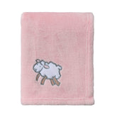 CREVENT light cozy plush-blanket-stroller-pink keeps baby warm on the go