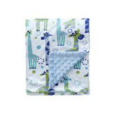 CREVENT Minky baby blanket giraffe design for newborns