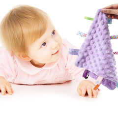 CREVENT blanket in gentle grey and purple hues for nursery harmony