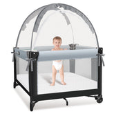 Crib Tent pop-up setup shows quick, hassle-free installation for safer baby sleep.