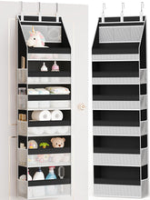 Criusia over-the-door organizer six shelves for towels behind-the-door storage.