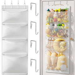 Criusia stuffed animal storage over the door with four pockets keeps toys organized and visible.