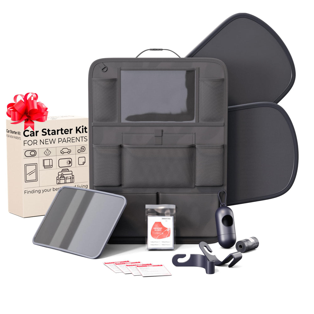 Crivora backseat organizer keeps baby gear within reach on every ride.