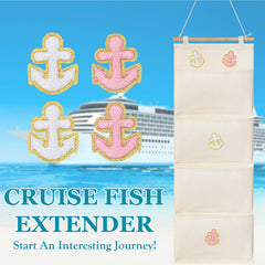 CroBlissful anchor patches pink and white add decorative flair