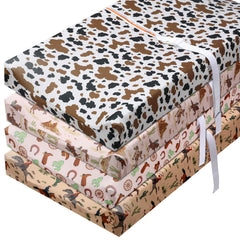 CroBlissful western-pattern changing pad cover—soft milk-fiber comfort for diaper changes.
