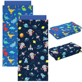 CroBlissful dinosaurs nap mat cover blue front closeup showing soft microfiber for naps