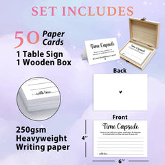 Crocothemis time capsule box open lid with memory cards for heartfelt wishes
