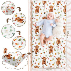Croknit eucalyptus leaf pattern changing pad cover complements nursery decor while staying snug.