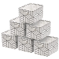 CROWNED storage basket foldable canvas-bin top view for desk organization.