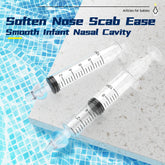 Crumye infant nose cleaner soft tip for gentle nasal rinsing.